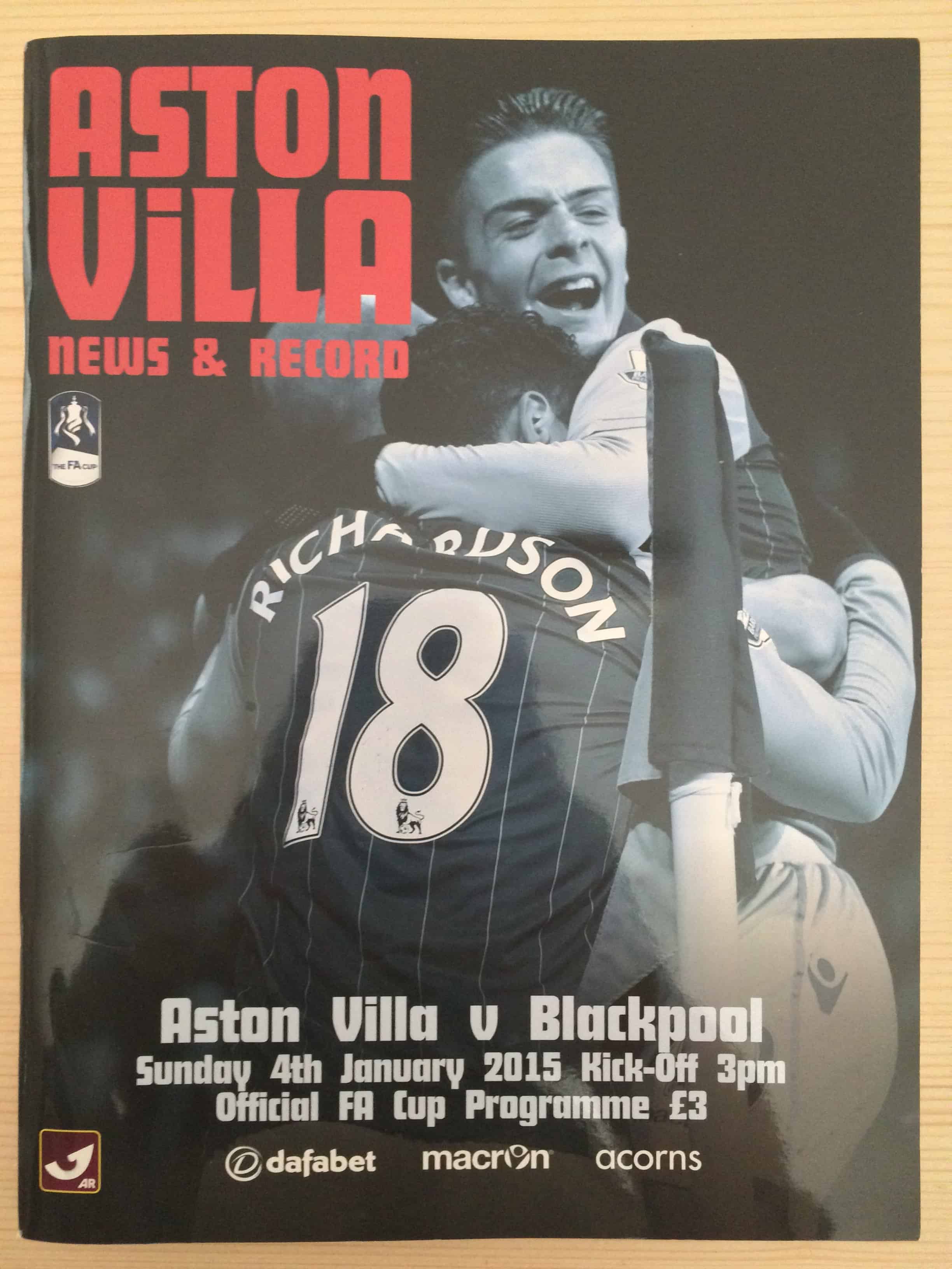 Aston Villa FC v Blackpool FC